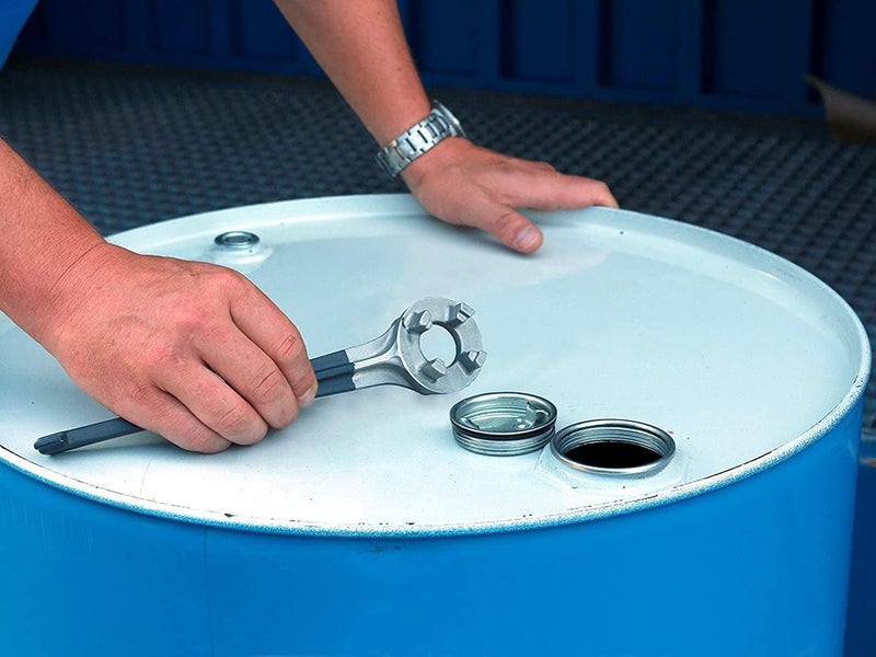Lincoln 5841 Drum Plug Bung Wrench for 15, 20, 30 and 55 Gallon Barrels, 2" Bungs, 3/4" Vent Plugs, Plastic/Steel Drums, Non-sparking, Non-corrosive Aluminum Construction, Textured Grip - Image 4